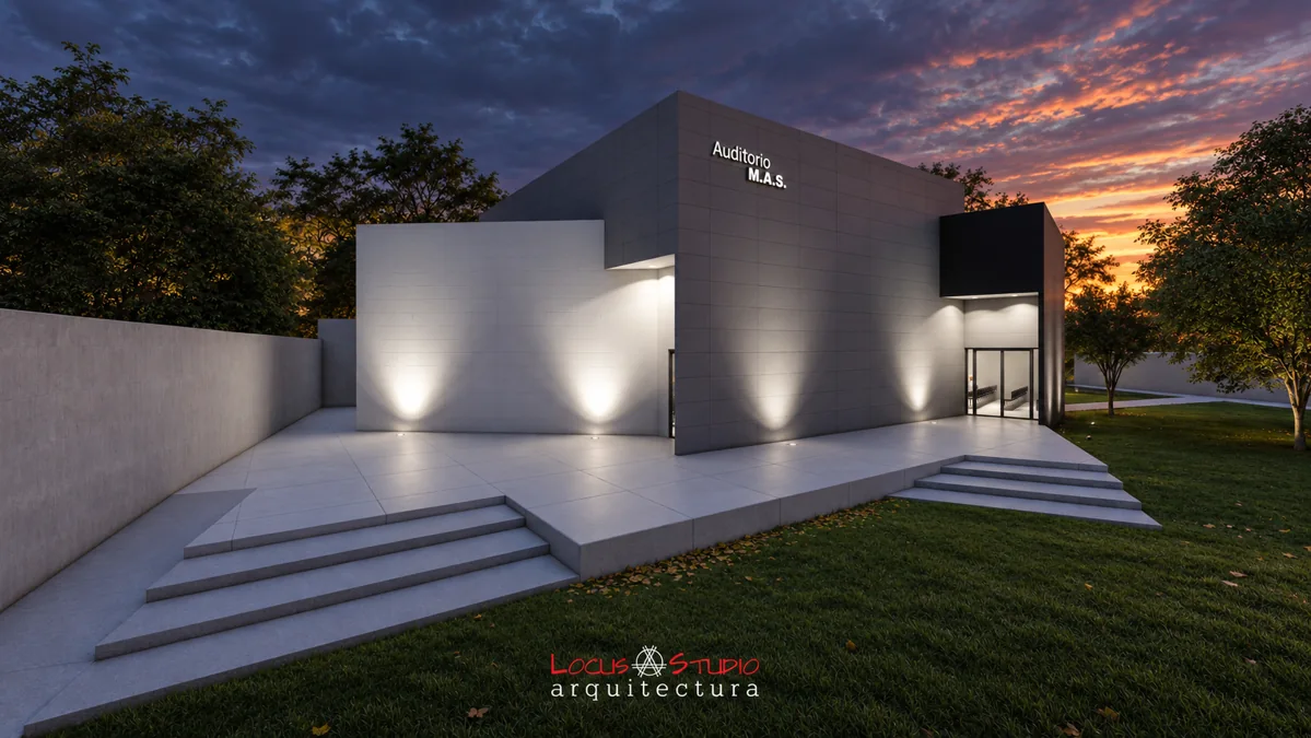 Auditorio M.A.S. · Auditorium entrance