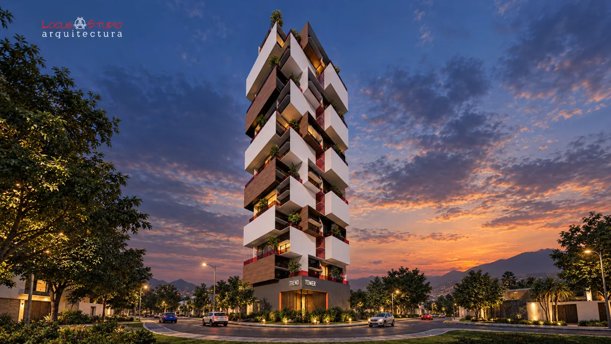 Trend Tower · Tower from the street